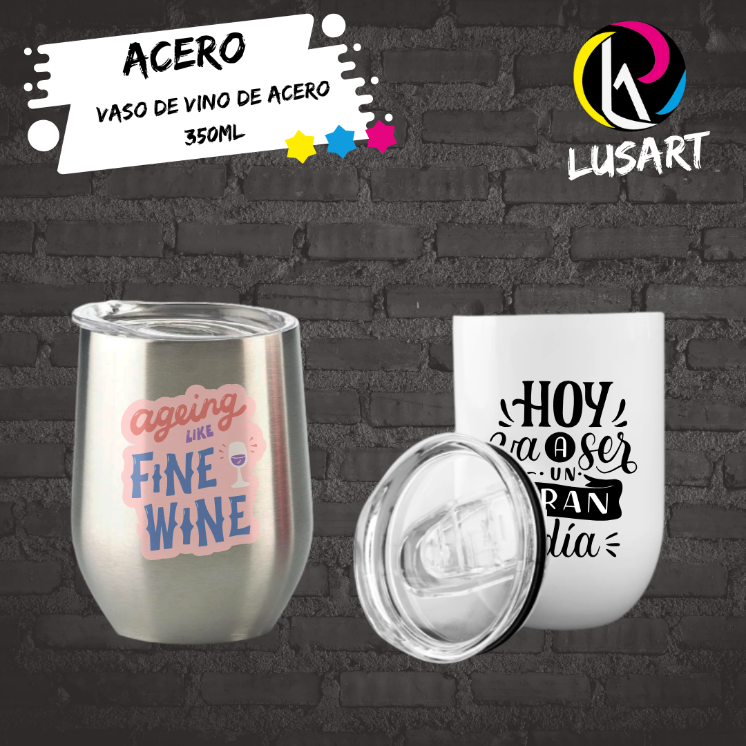 Vaso de Vino 350ml de Acero