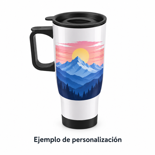 Jarra Viajera personalizada con montañas