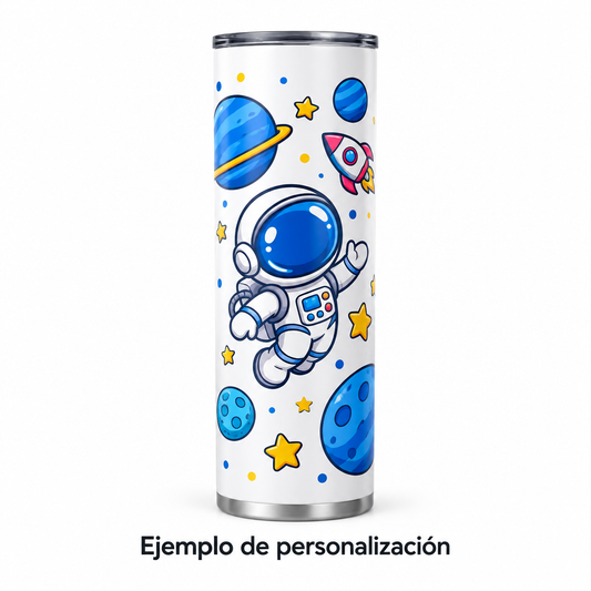 Vaso Skinny personalizado con astronauta