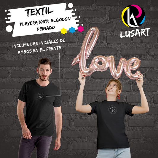 Playera 100% Algodón Peinado I LOVE YOU